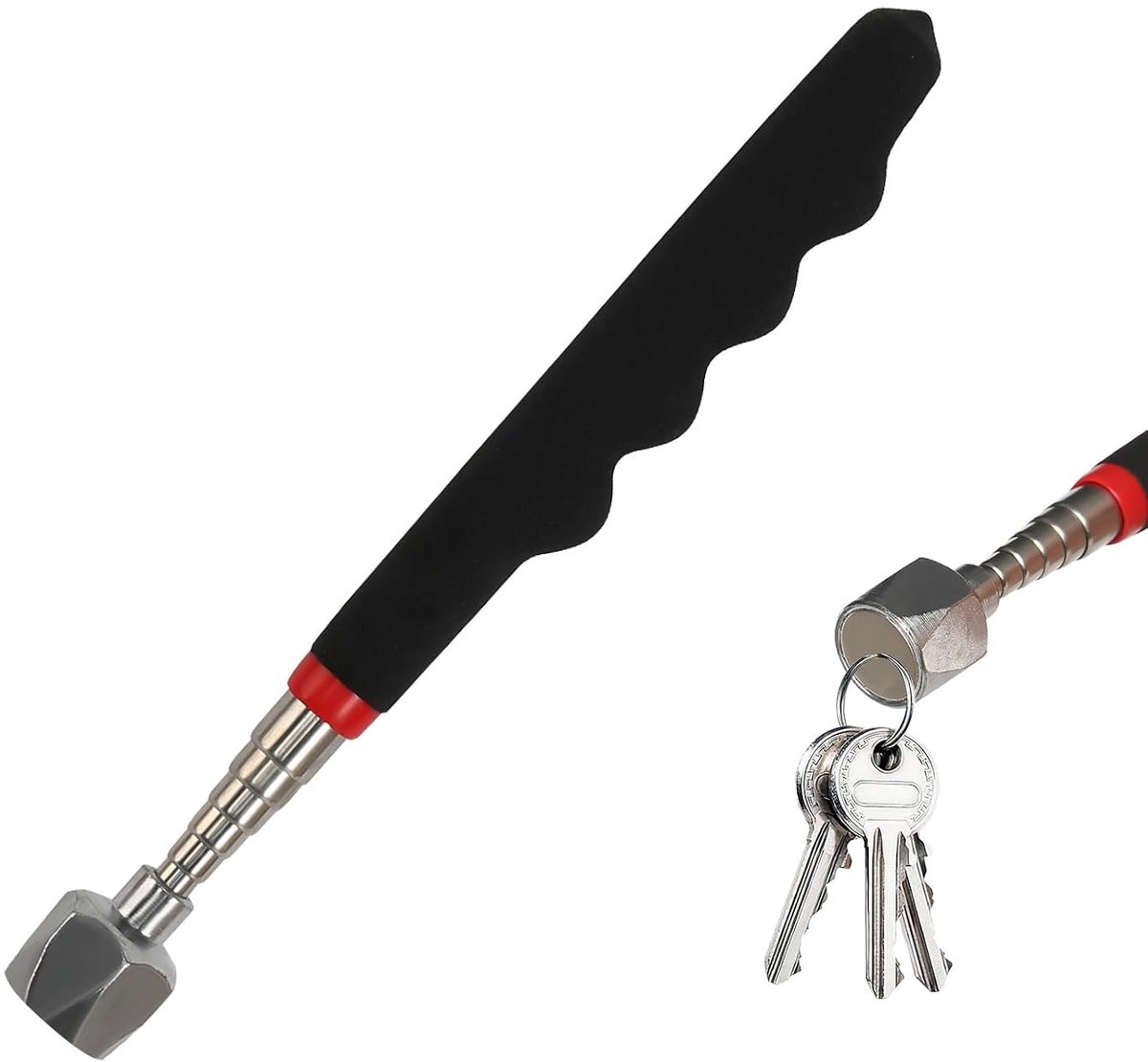 Telescopic magnetic rod up to 7.2 kg, maximum length 80 cm, magnetic head, telescopic gripping tool - ShopVlot