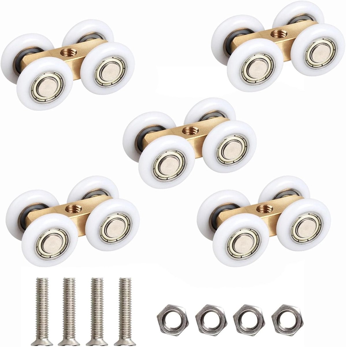 Pack of 5 castors for sliding doors, sliding doors, sliding doors, sliding doors, running wheel for sliding doors - ShopVlot