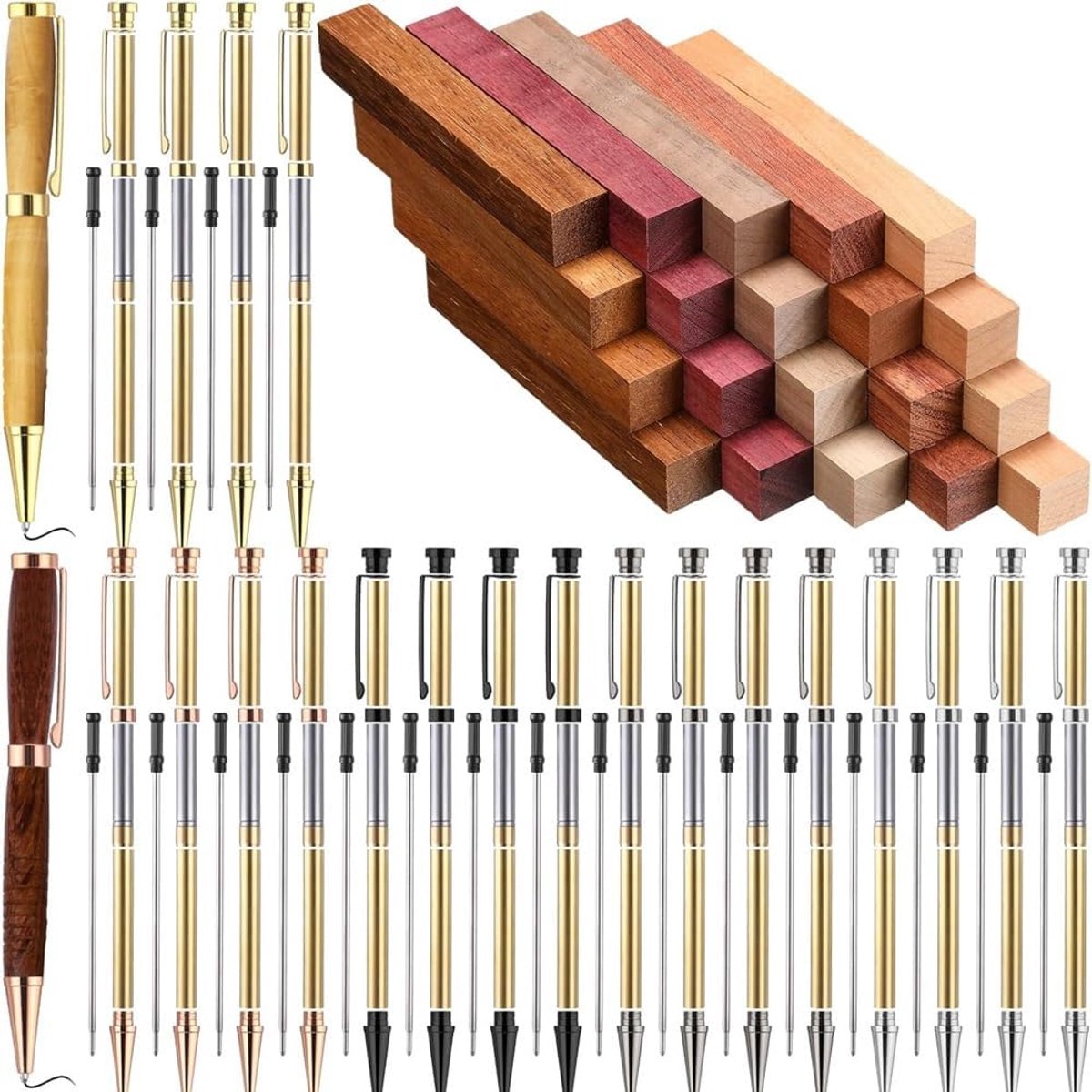 10 sets draaistiftsets, projectbenodigdheden, 7 mm slimline-penkits met navulling voor draaibank, starterpakket - ShopVlot