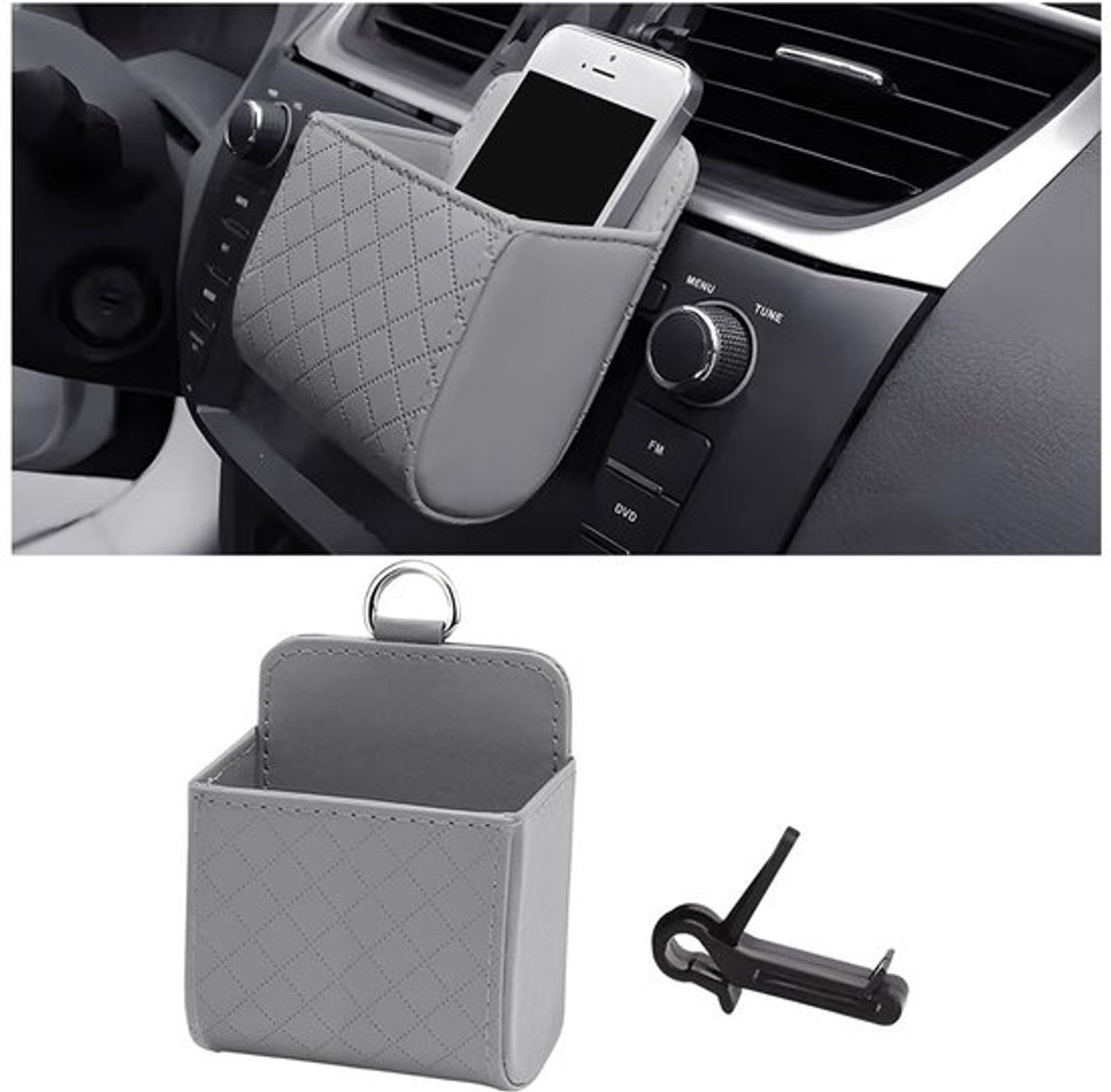 Opbergdoos Multifunctioneel - Auto Organizer - PU-leer - Universeel - Compact - 5,5 x 9 x 12 cm - Slijtvast Design