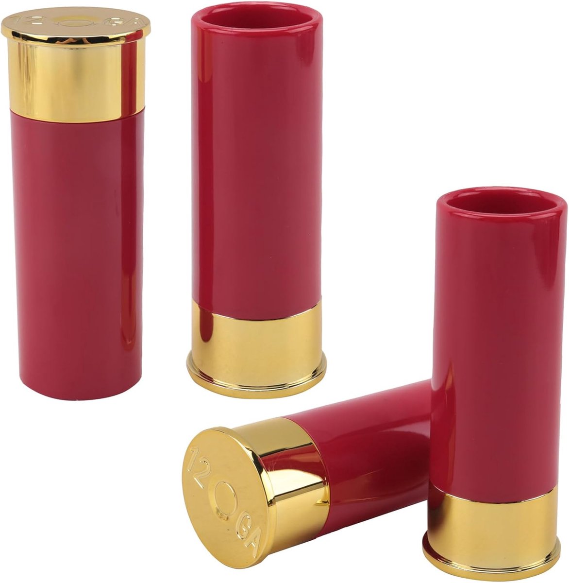 Shotglaasjes 12 gauge - set van 4 - ideaal voor tequila - perfect cadeau voor mannen - ShopVlot