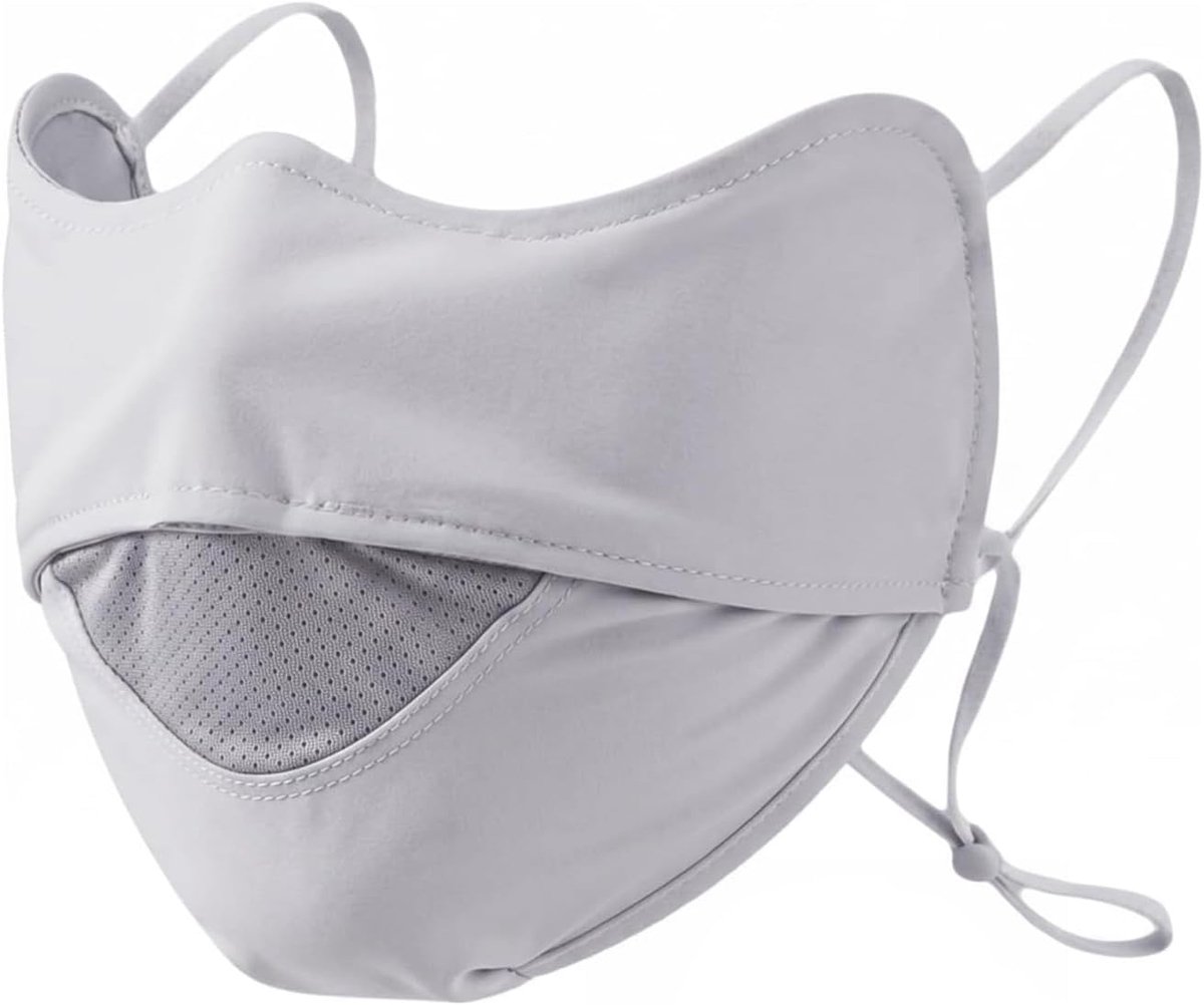 Zonnescherm masker UPF50+ - ademend zijden materiaal - koele patch - ideaal voor fietsen - ShopVlot