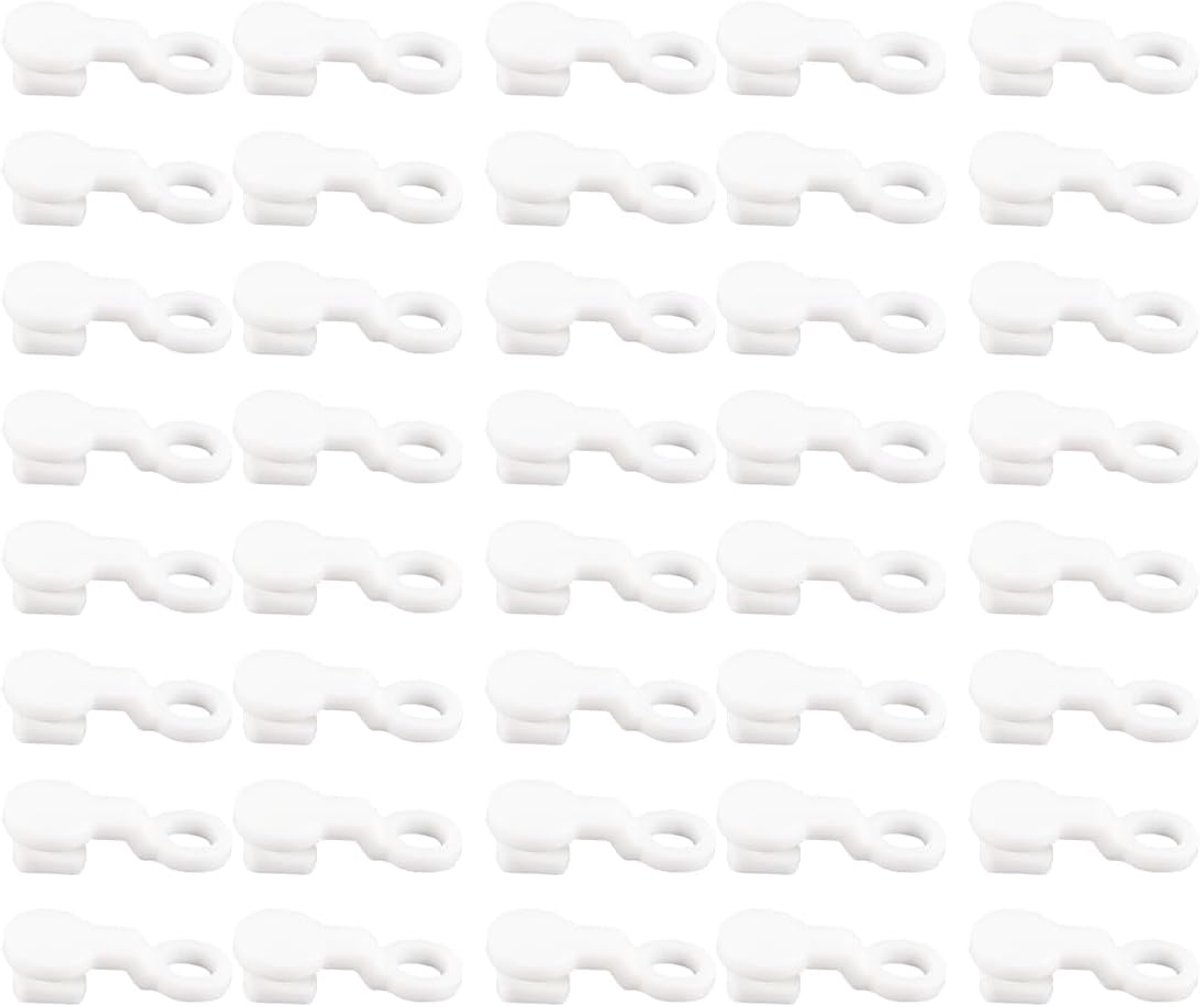 Gordijn haken 40-pack - Plastic schuifhaken - Duurzaam ontwerp - Perfect voor vervanging - ShopVlot
