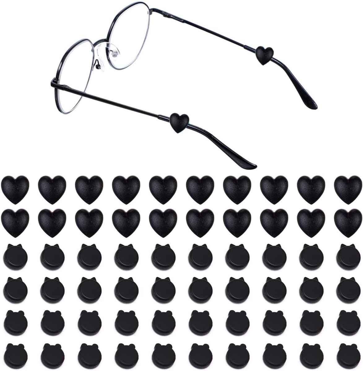 30 Pairs of Glasses Ear Clips, Non-Slip Ear Loops, Silicone Ear Pads, Comfortable Non-Slip Silicone Bracket Holders - ShopVlot