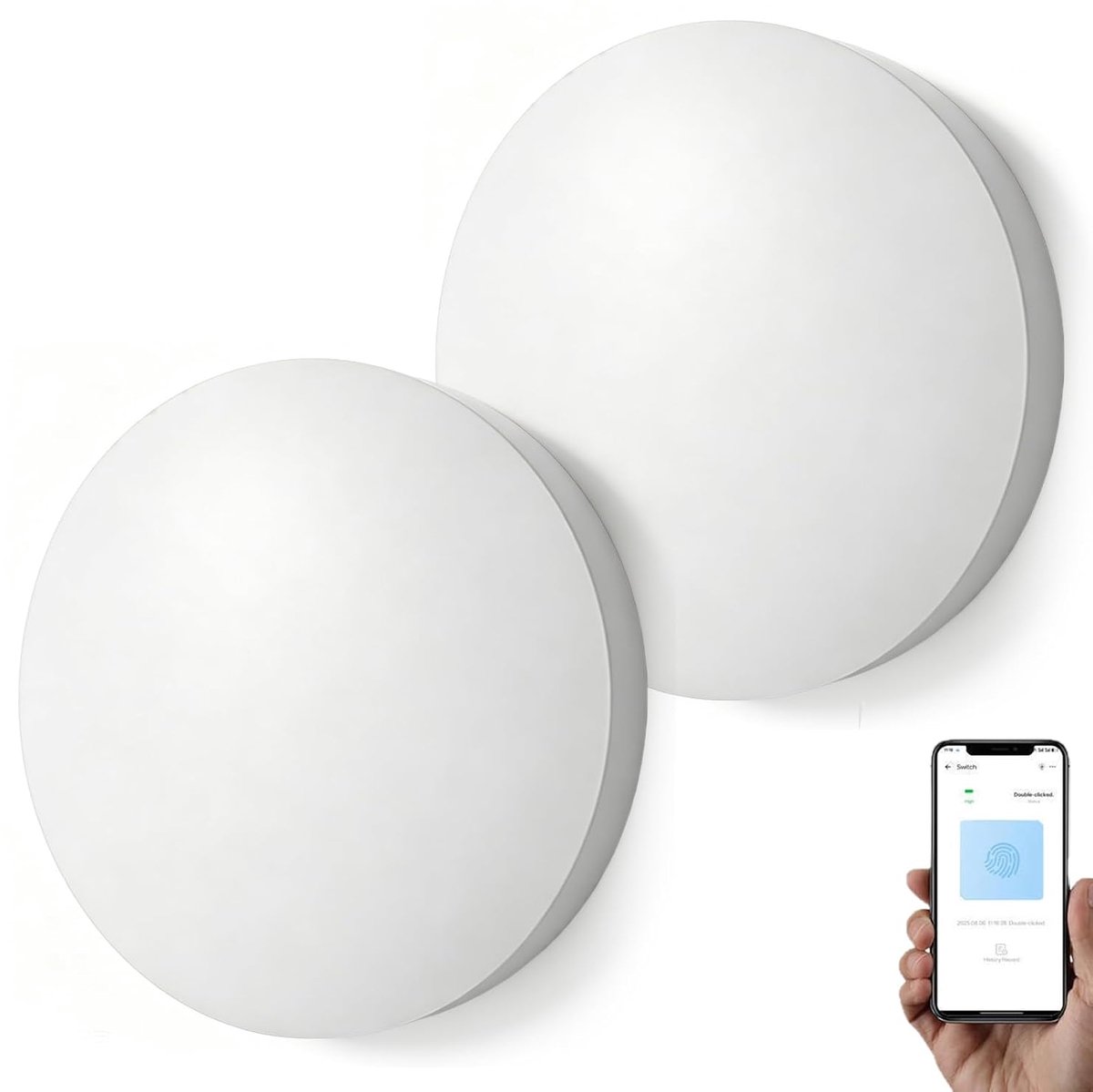 Zigbee Switches 2 Stuks - Slimme Draadloze Wandschakelaar - 3-Weg Besturing - Eenvoudige Scène Activering - ShopVlot