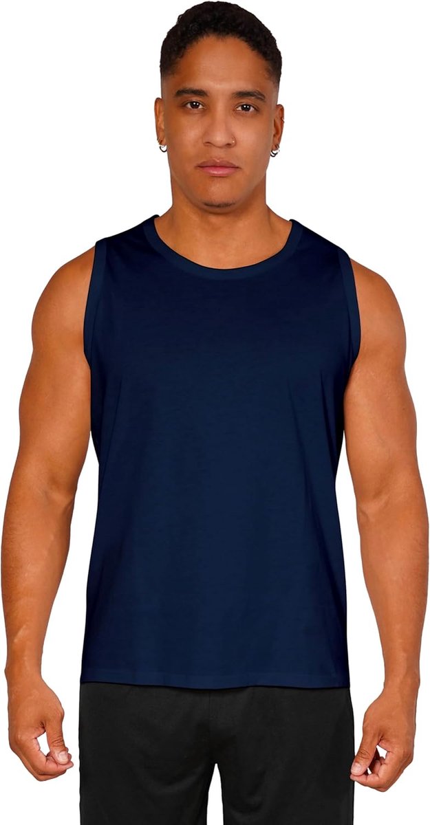 Tanktop heren mouwloos - 100% katoen - sportief ontwerp - comfortabel voor fitness - ShopVlot