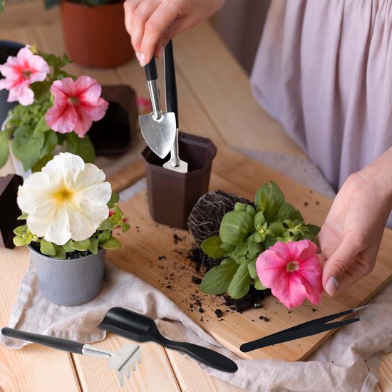 12-delige plantenverzorgingsset met opbergtas - Handig gereedschap voor binnenplanten van Merkloos	 — afbeelding 4