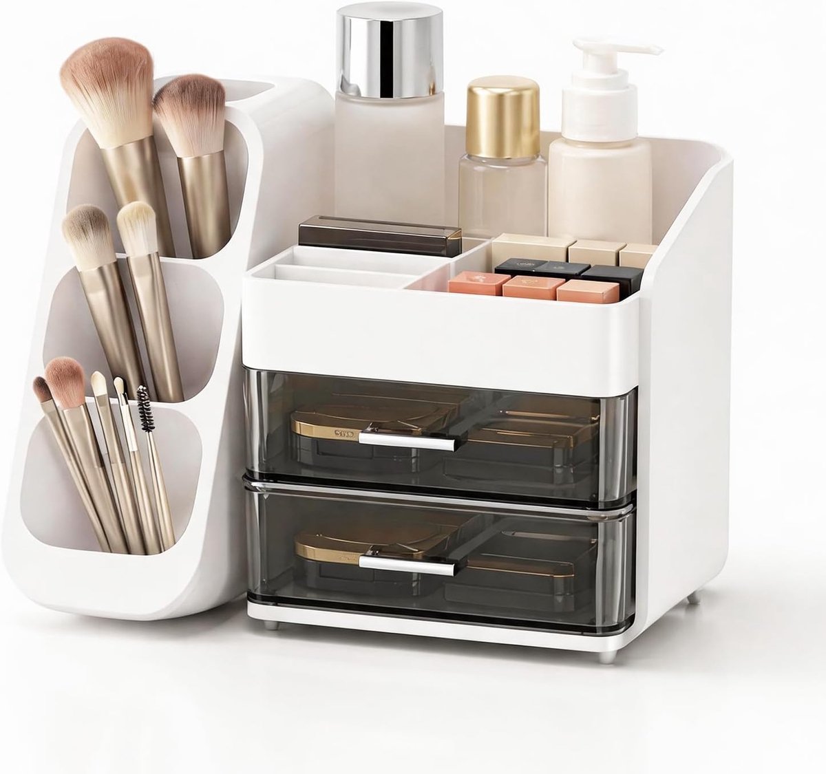 Make-up organiser met 2 lades - multifunctioneel - ruime opbergruimte - voor een opgeruimde make-up tafel - ShopVlot