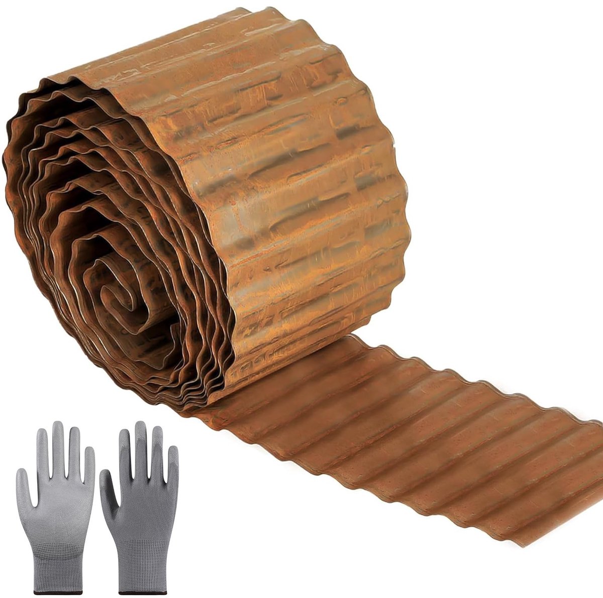 Solidchoice - 10 m x 14.5 cm Hoogwaardige Metalen Grasrand