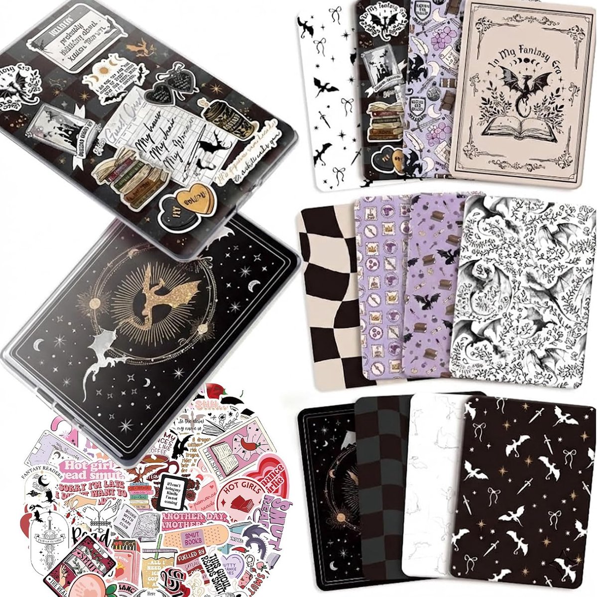 E-reader inlagen 6,9" x 4,8" - karton - fantasy motief - personaliseer je e-reader - ShopVlot