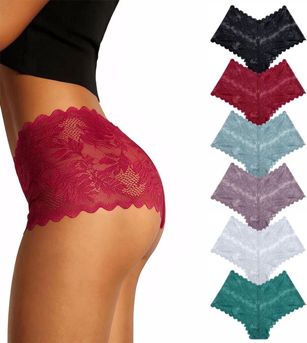 Dames sexy medium string - transparante kant - hollow out - ademend en comfortabel - ShopVlot