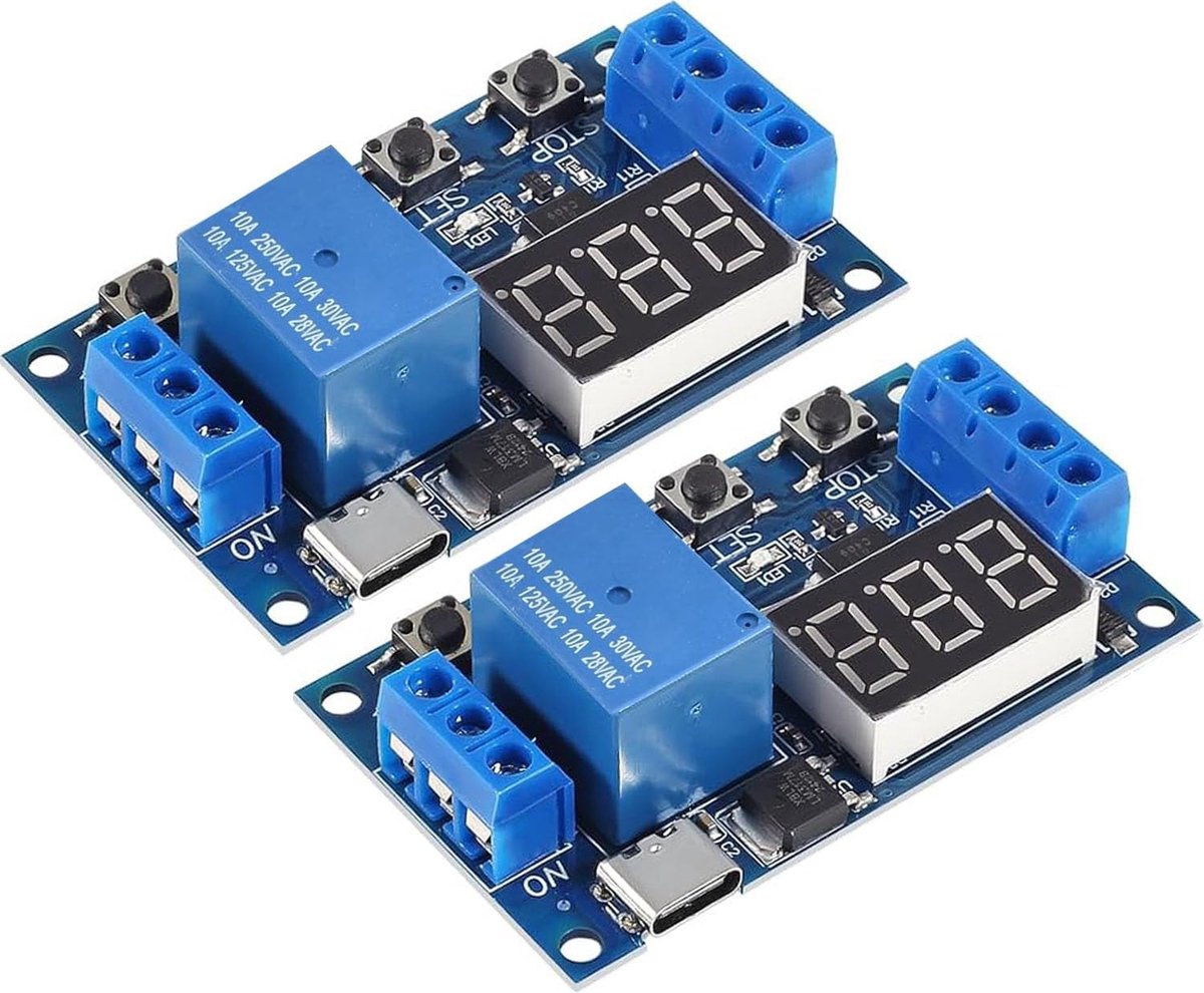 Time Relay DC 6V-30V - 2 Stuks - Programmeerbare Schakelaar - Ideaal voor Slimme Huizen - ShopVlot