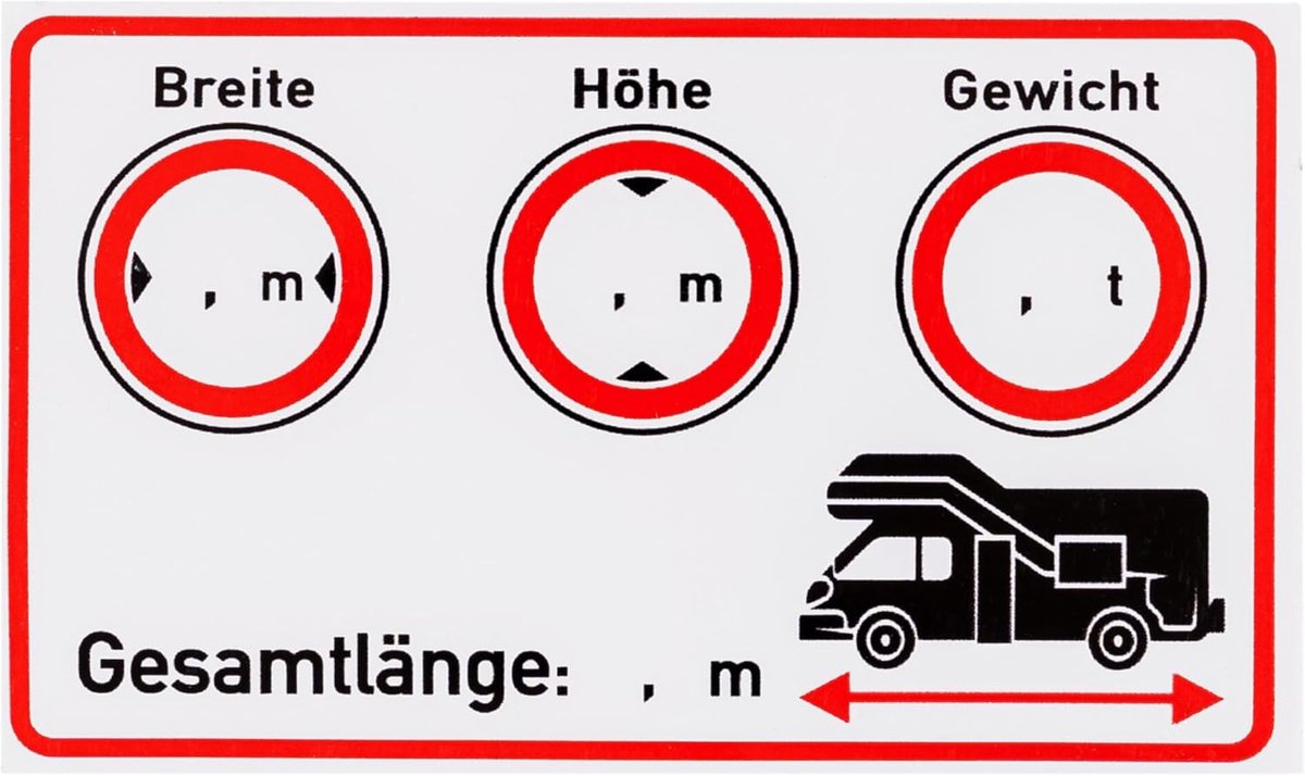 Decal set voor caravans 10 x 6 cm - zelfklevende film - weerbestendig - personaliseer je camper - ShopVlot