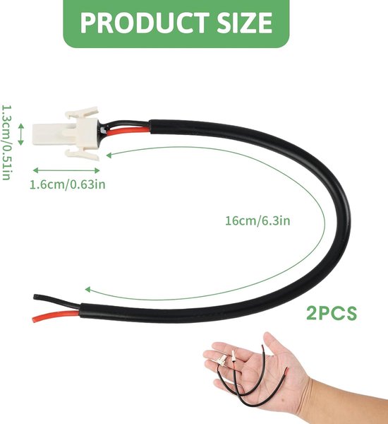 Versterkte stroomkabels - 2 pack - Achterlicht en remconnector - Betrouwbare verbinding voor Xiaomi M365 - ShopVlot — afbeelding 2