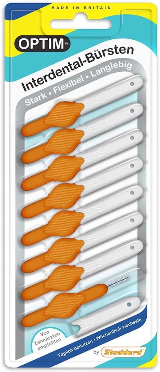 Stoddard Interdental brushes 8-pack, orange 0.45mm size 1 - ShopVlot
