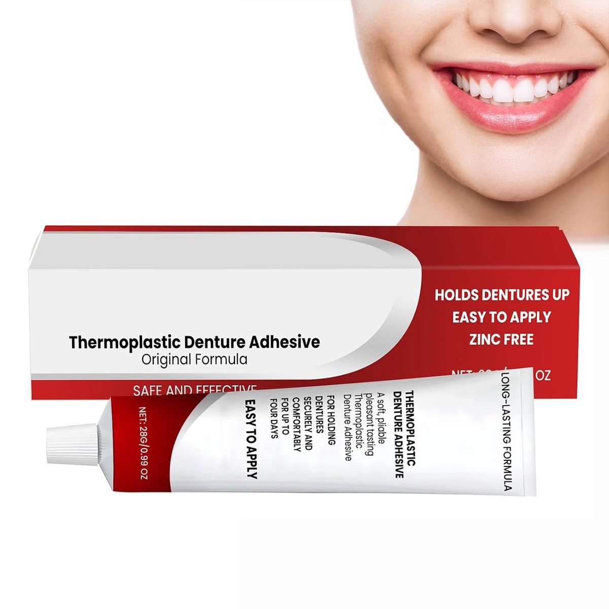 Adhesive cream for dental prostheses, thermoplastic dental prosthesis glue, dental prosthesis adhesive, thermoplastic - ShopVlot