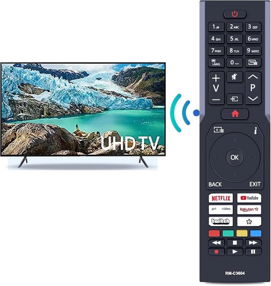 RM-C3604 vervangende afstandsbediening geschikt voor JVC LT-32VF5105 LT-40VF3001 LT-43VF5105 LT-43VU2201 LT-43VU2255 - ShopVlot — afbeelding 2