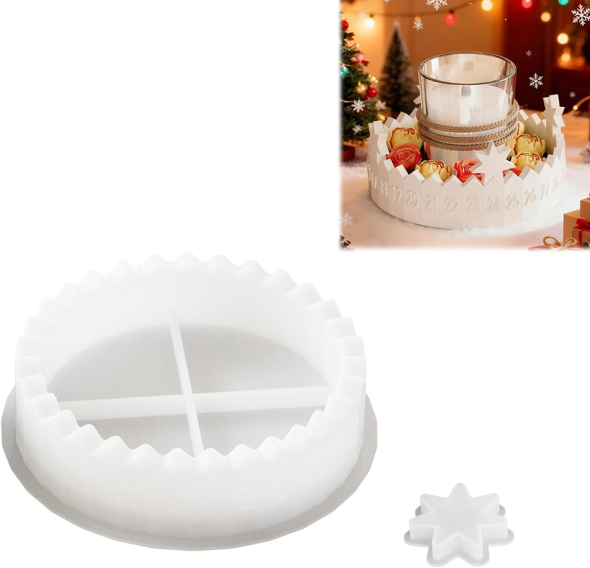 Siliconen Mallen Adventskalender - Duurzaam en Flexibel - Voor Creatieve Kaarsen en Decoraties - ShopVlot