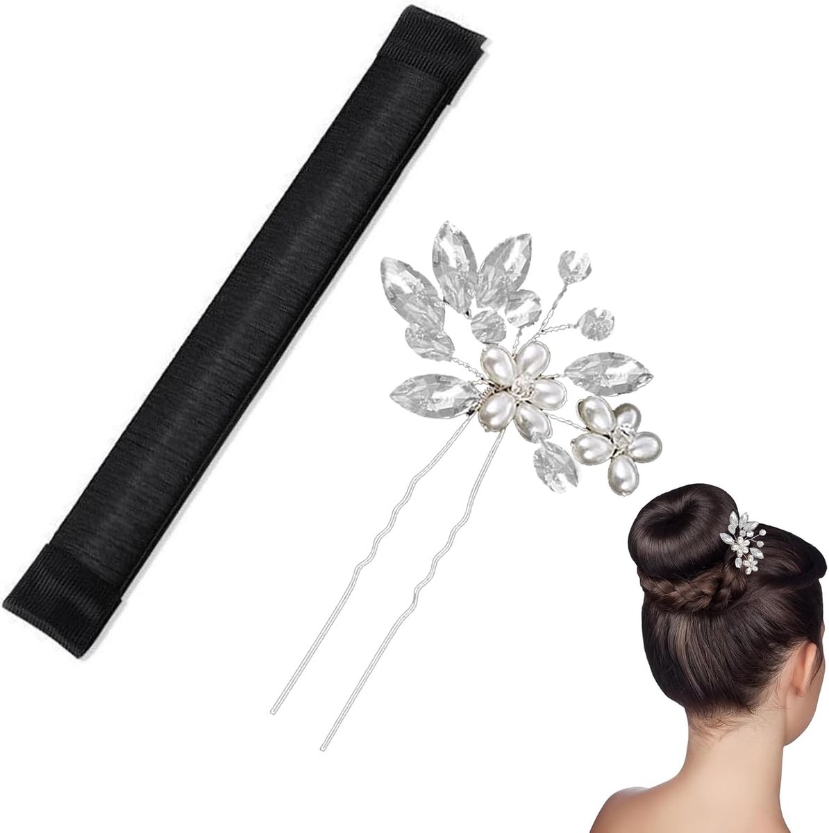 Haar Dutt Maker French Twist - Inclusief zilveren haarspelden - Voor perfecte haarbuns - ShopVlot