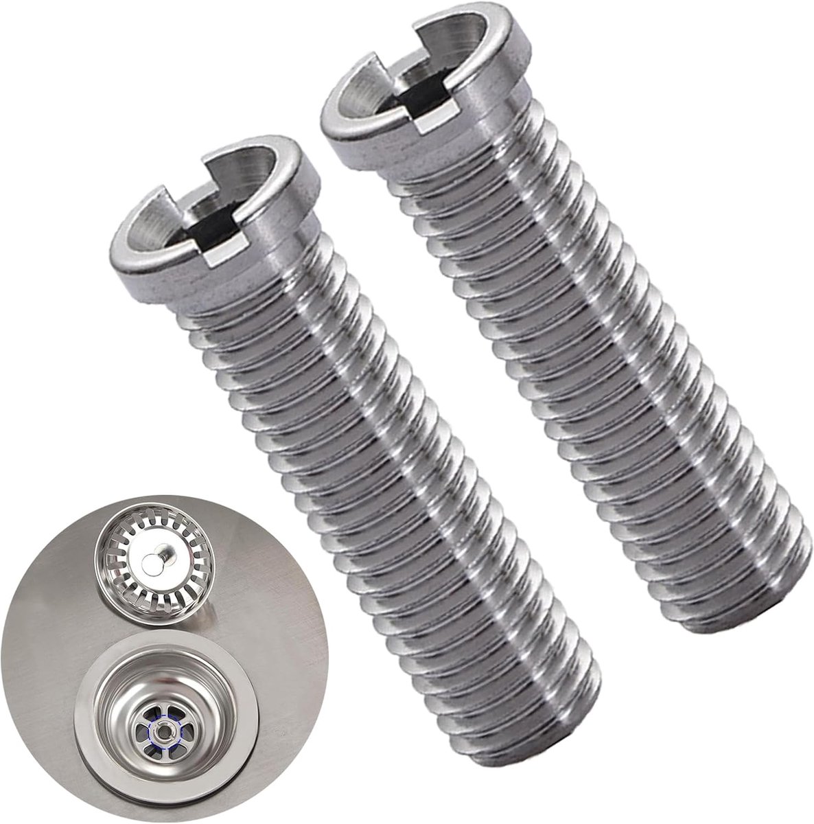 Holle schroeven voor spoelbak - M12 x 45 mm - roestvrij staal - eenvoudig te installeren - ShopVlot