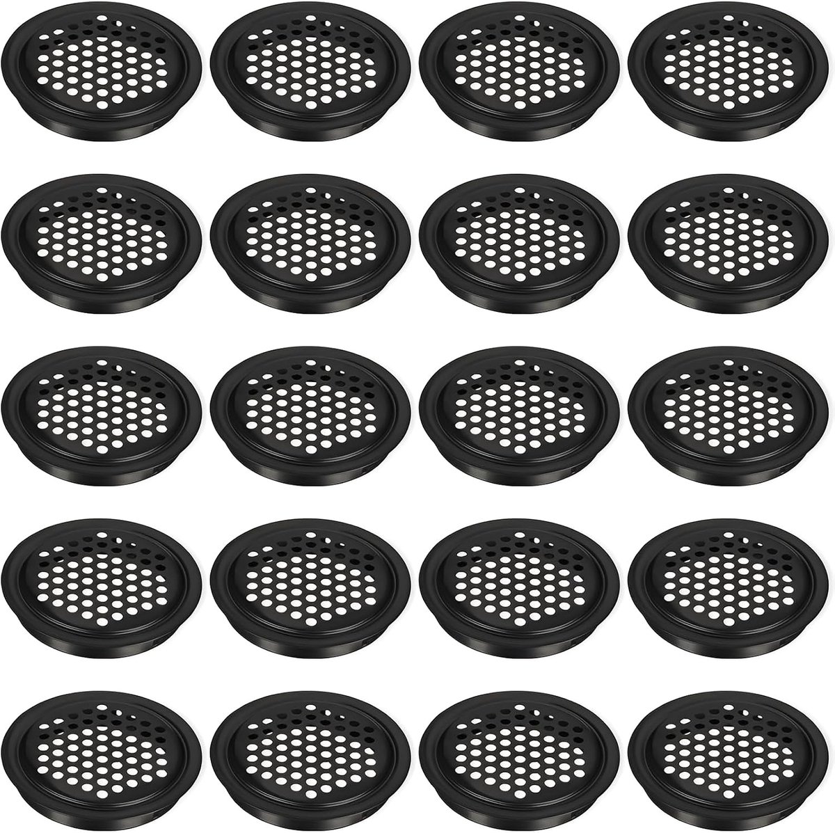 Ventilatiegrille 60 mm - Ronde roestvrijstalen ventilatiesleuven - Duurzaam en weerbestendig - ShopVlot