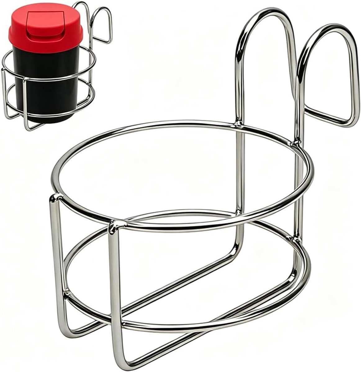 Bekerhouder voor bed - Fles houder - Dranken bij de hand - Stevige metalen constructie