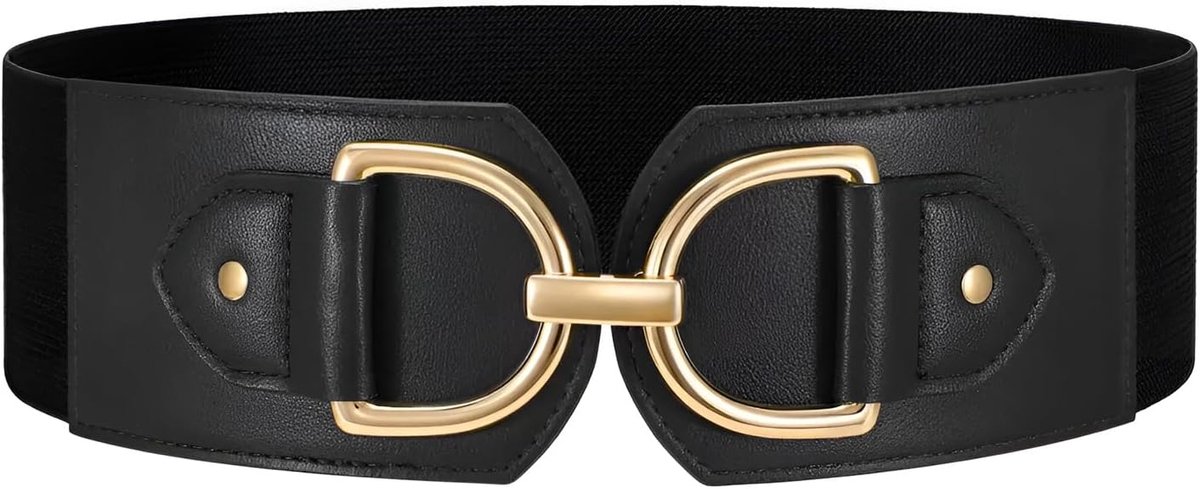 Elastische tailleriem dames - breed - leer - retro design voor dagelijks gebruik - ShopVlot