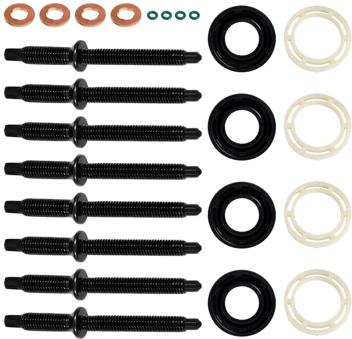 Injectorpakkingen 1.6 HDI - 24 Stuks + 8 Schroeven - Compatibel Met C2 C3 207 307 - Betrouwbare afdichting - ShopVlot