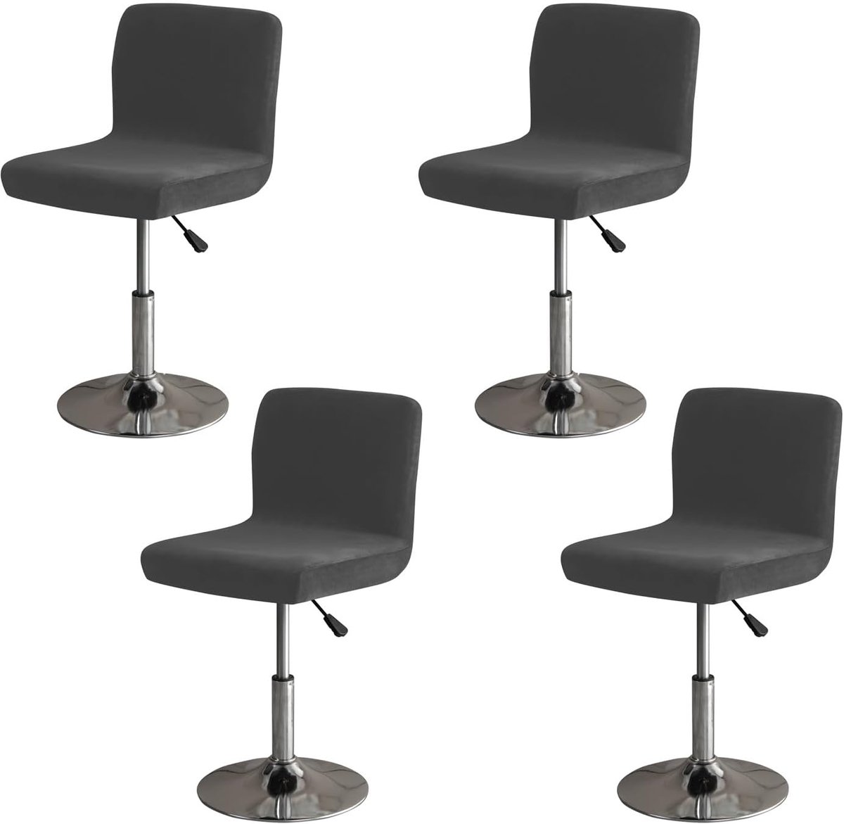 4 pieces washable with backrest, bar stool cover with backrest - ShopVlot