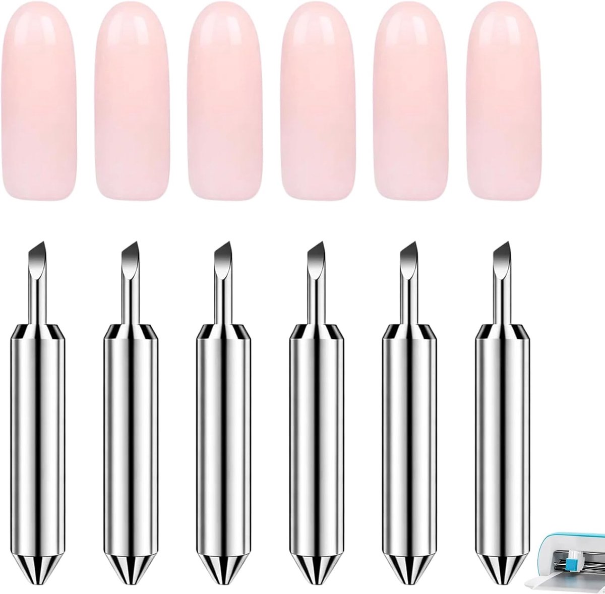 6 stuks 45 graden lemmet, universeel nauwkeurig mes, fijn snijmes voor snijplotter, Crafting Blade Cut, Crafting Tool - ShopVlot