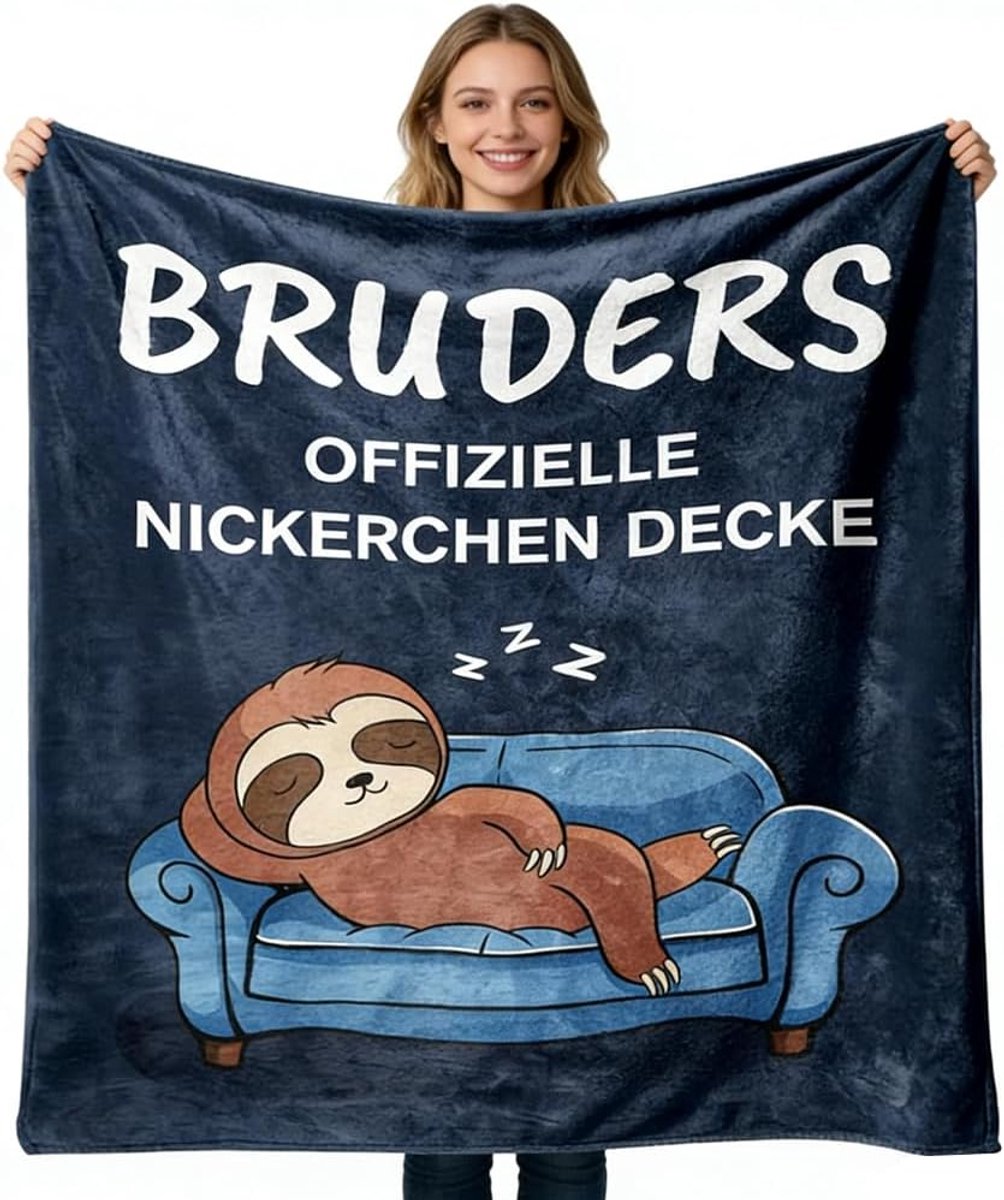Broer cadeau Kerstmis, verjaardagscadeau broer, beste cadeau, groot, broers cadeaudeken, 150 x 130 cm - ShopVlot