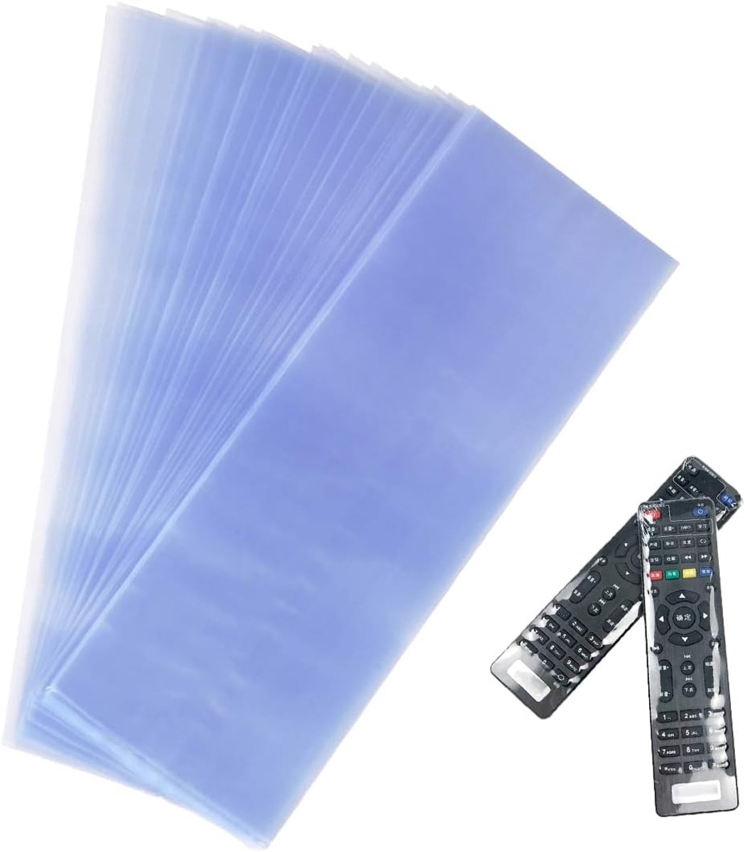 Pack of 50 Shrink Plastic Bags, Transparent Protective Bags, PVC Remote Control Cover for TV Remote Control, Universal - ShopVlot