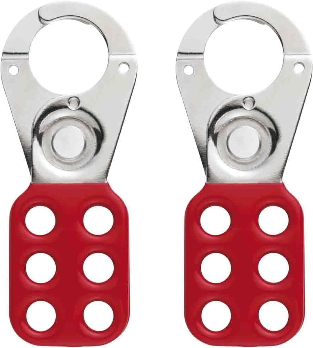 Veiligheidshaspeset met hangslot en 25 mm openingsafstand - Rood