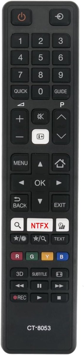 CT-8053 remote control suitable for Toshiba TV 24W3753DG 32L3763DA 32W3763DA - ShopVlot