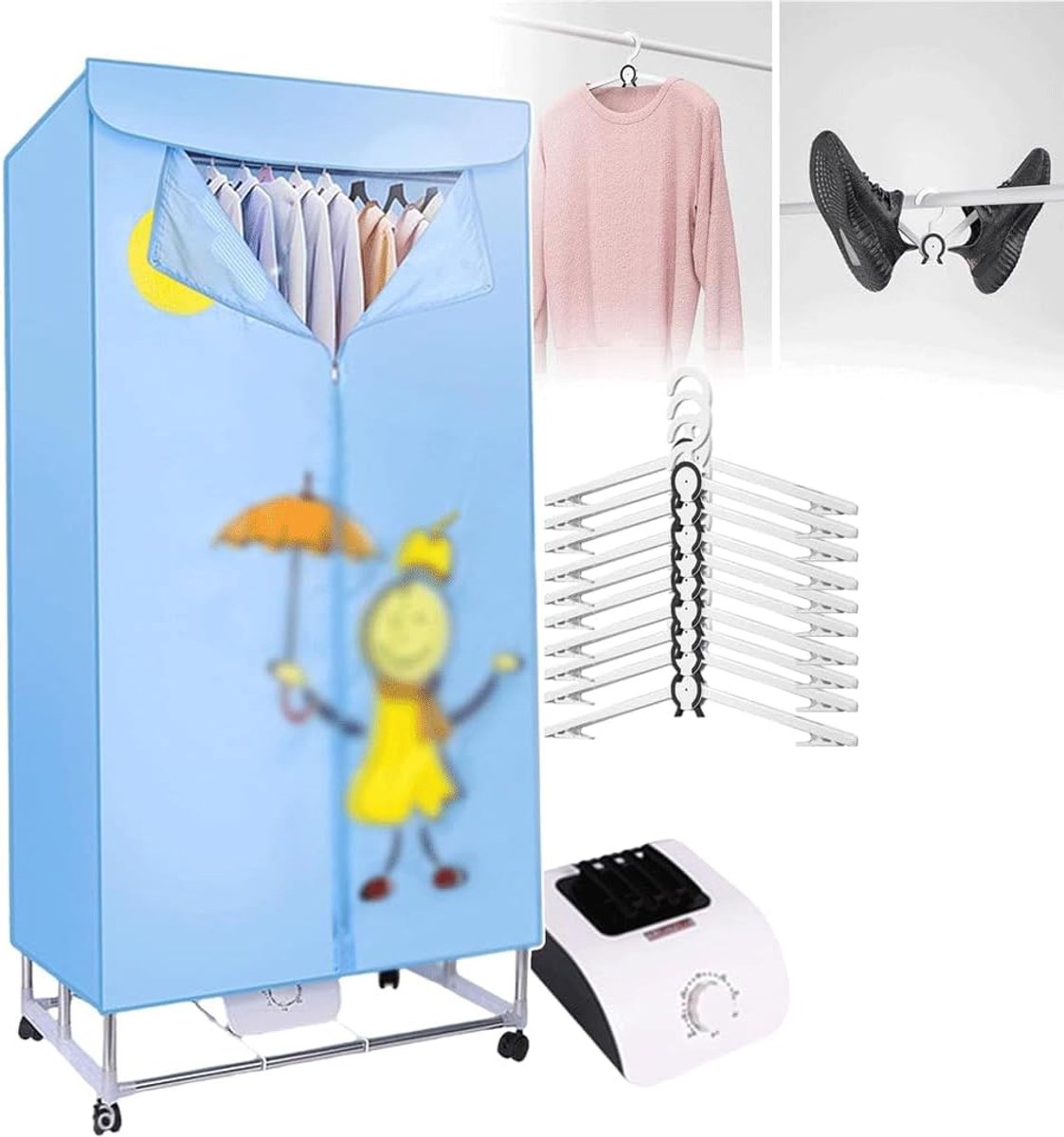 Tumble Dryer Mechanical Dryer Household Quick Dry Dryer Double Layer Air Dryer Baking Wardrobe - ShopVlot