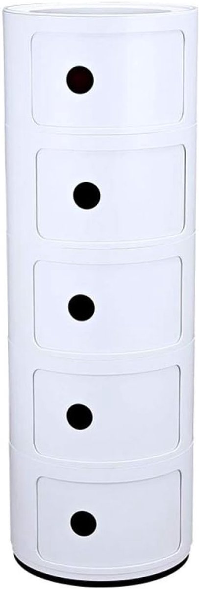 Mini bedside table plastic round locker bedroom corner simple modern free combination storage cabinet - ShopVlot