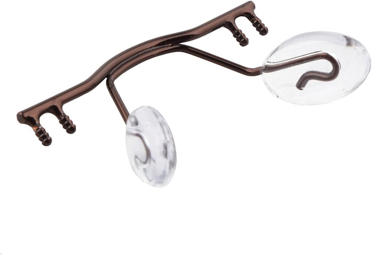 10pcs Glass Nose Brackets, Stainless Steel Glasses Nose Bridge with Nose Pads, Rimless Glasses Nose Pads for Glasses - ShopVlot