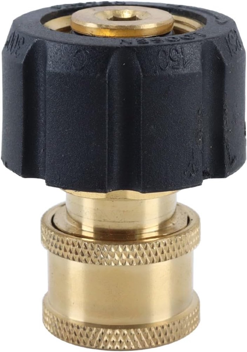 High Pressure Washer Adapter, M22-15mm to 1/4 Quick Coupling, Brass High Pressure Coupling with Female Thread - ShopVlot
