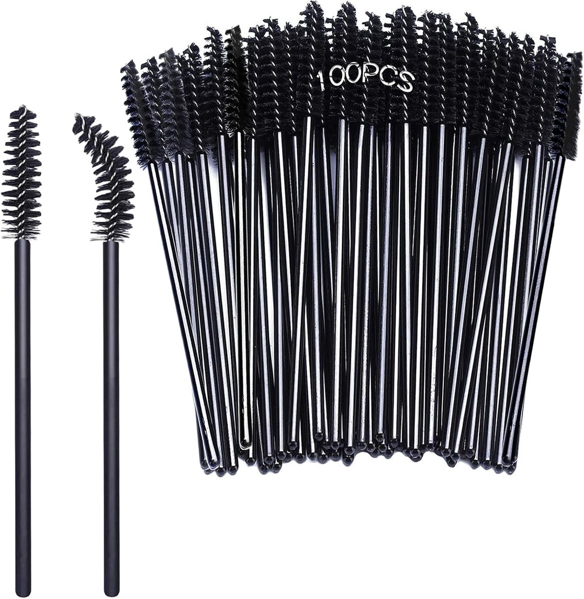 Pack of 100 Eyelash Brushes, Disposable Brushes, Eyelash Brushes, Makeup Tools, Mascara Applicator - ShopVlot