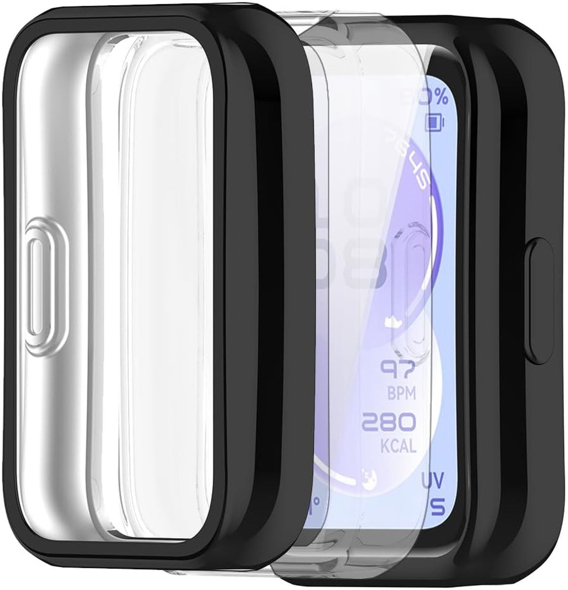 3 stuks, compatibel met Huawei Band 11, beschermhoes, krasbestendig, siliconenfolie, volledige bescherming, TPU-hoes - ShopVlot