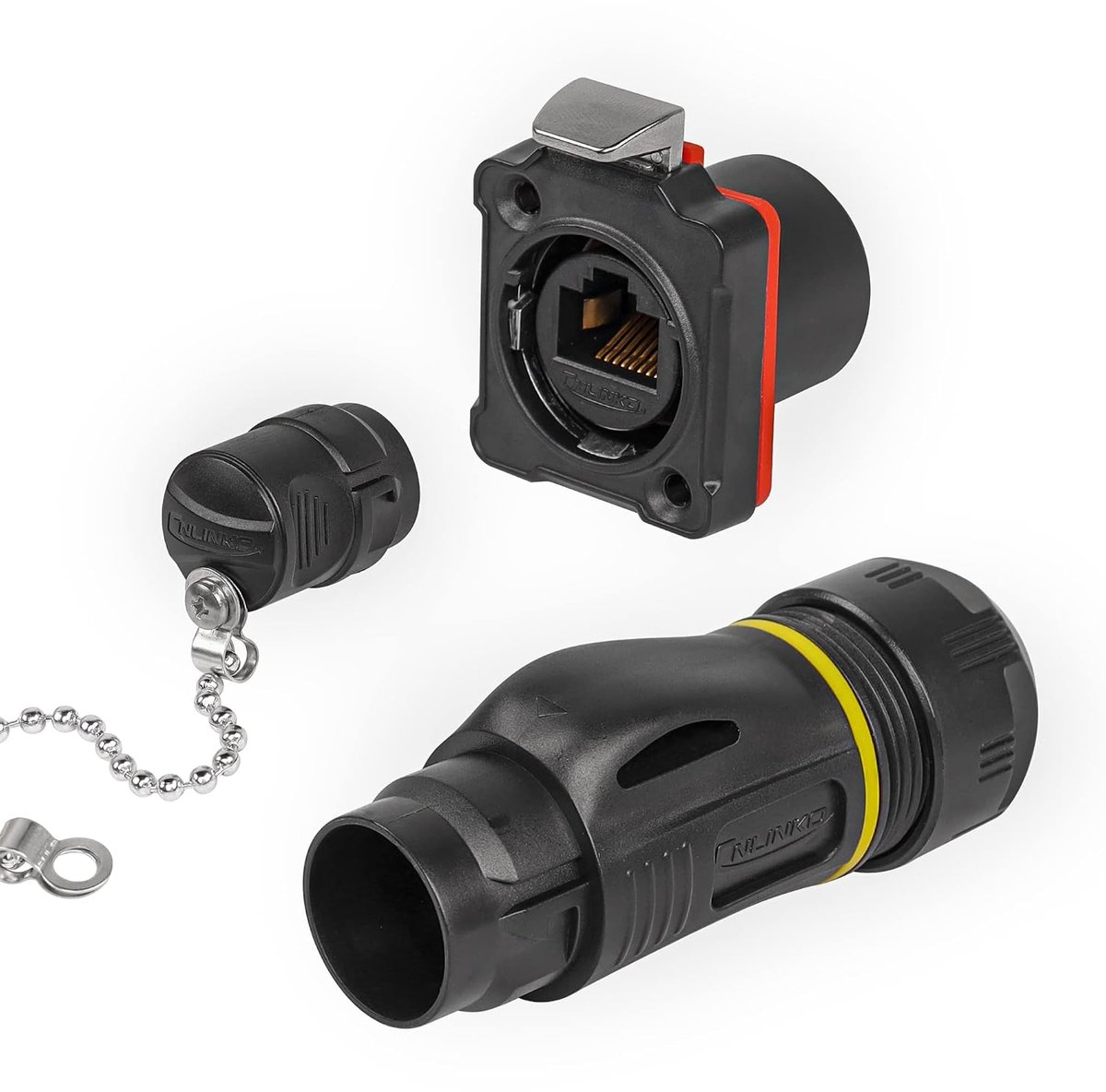 CERRXIAN Industrial RJ45 plug, waterproof, IP67 waterproof, transfer rate up to 10 Gbps, RJ45 waterproof network plug - ShopVlot