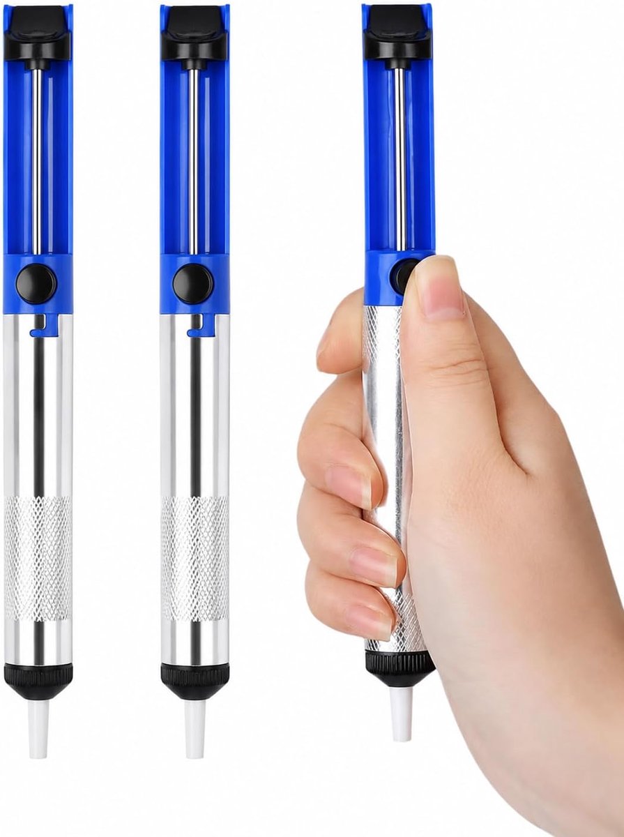 2 stuks desoldeerpomp, mini-aluminium behuizing, snelle werking en vuilwerend, nauwkeurig ontsolderen zonder - ShopVlot