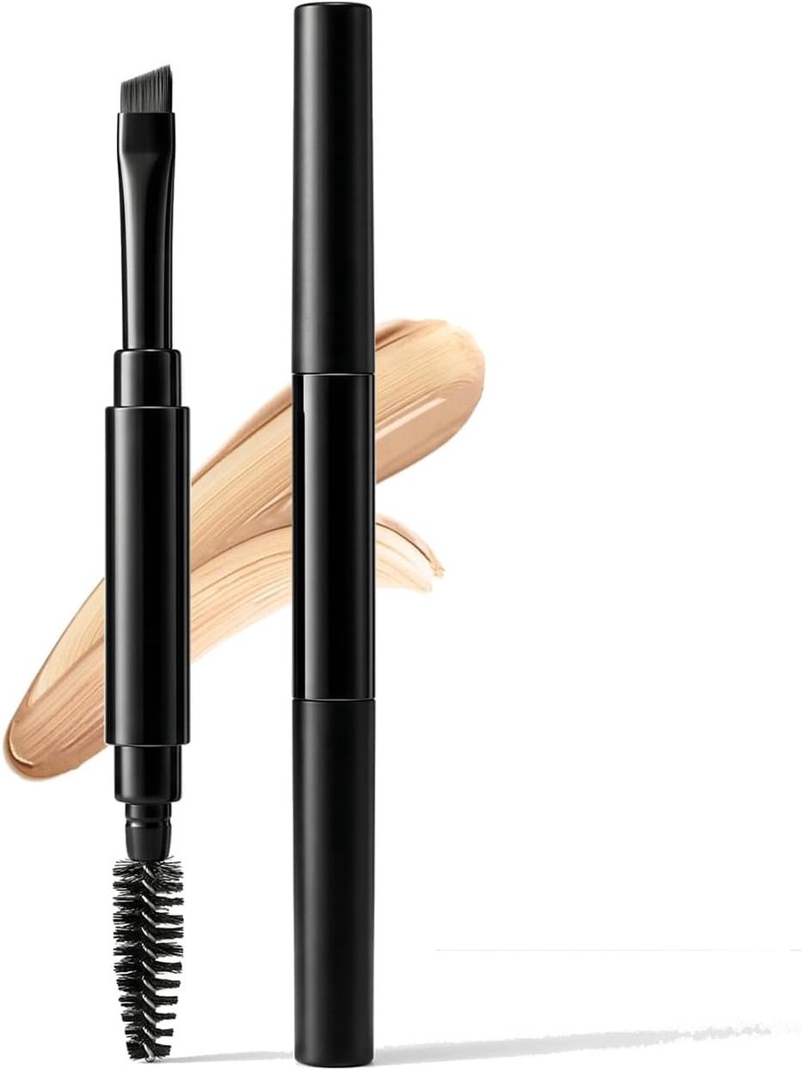 2 Pcs Eyebrow Brush with Cap, Professional Double-Sided Angled Eyebrow Brush Applicator for Shaping and Filling - ShopVlot