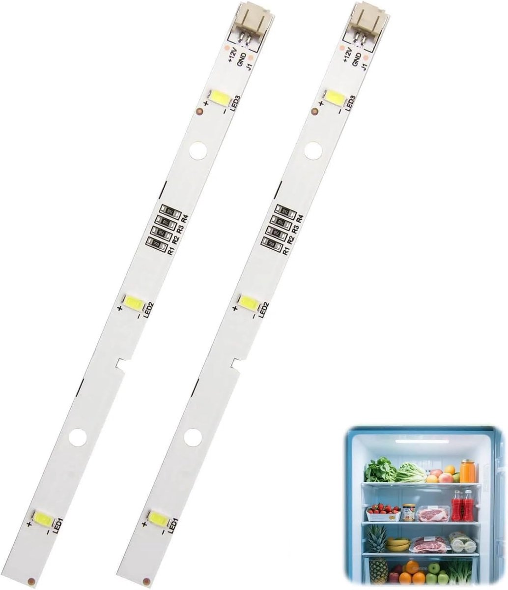 2 Pcs LED Light Strip for Rongsheng Hisense Fridge E349766 MDDZ-162A 1629348 DC12V 2W Replacement Fridge Bulb Lights - ShopVlot