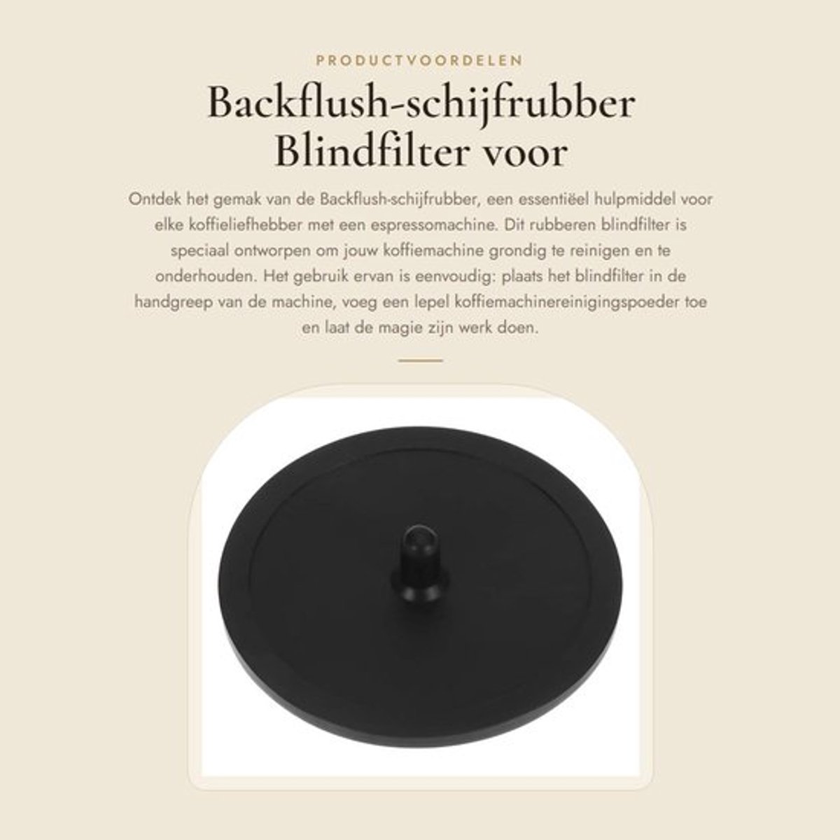 Backflush-Schijf Rubber - Blindfilter - Koffiemachine - Espresso - Koffiezetsysteem - Reinigingsaccessoire - 1 stuk