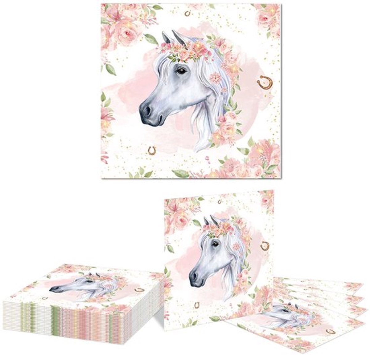 Paard Feestdecoraties 20 Stuks - Feest Borden - Servetten - Cowgirl Decoraties - Wilde Paard Tafelgerei - Uniek Ontwerp - Verjaardagsdecoraties