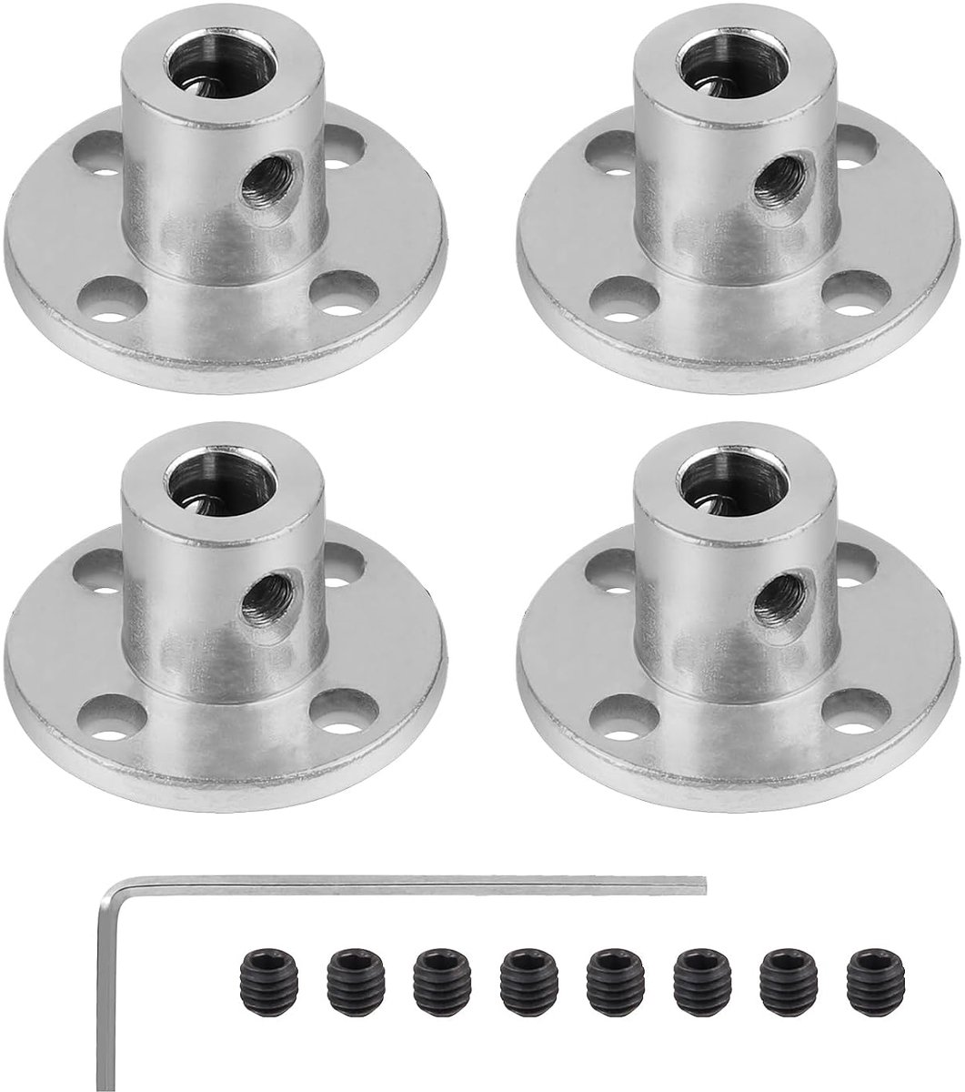 Flensverbinding set 4 stuks - Rigid guide model - 8mm asverbinding - Voor DIY en op afstand bestuurde modellen - ShopVlot