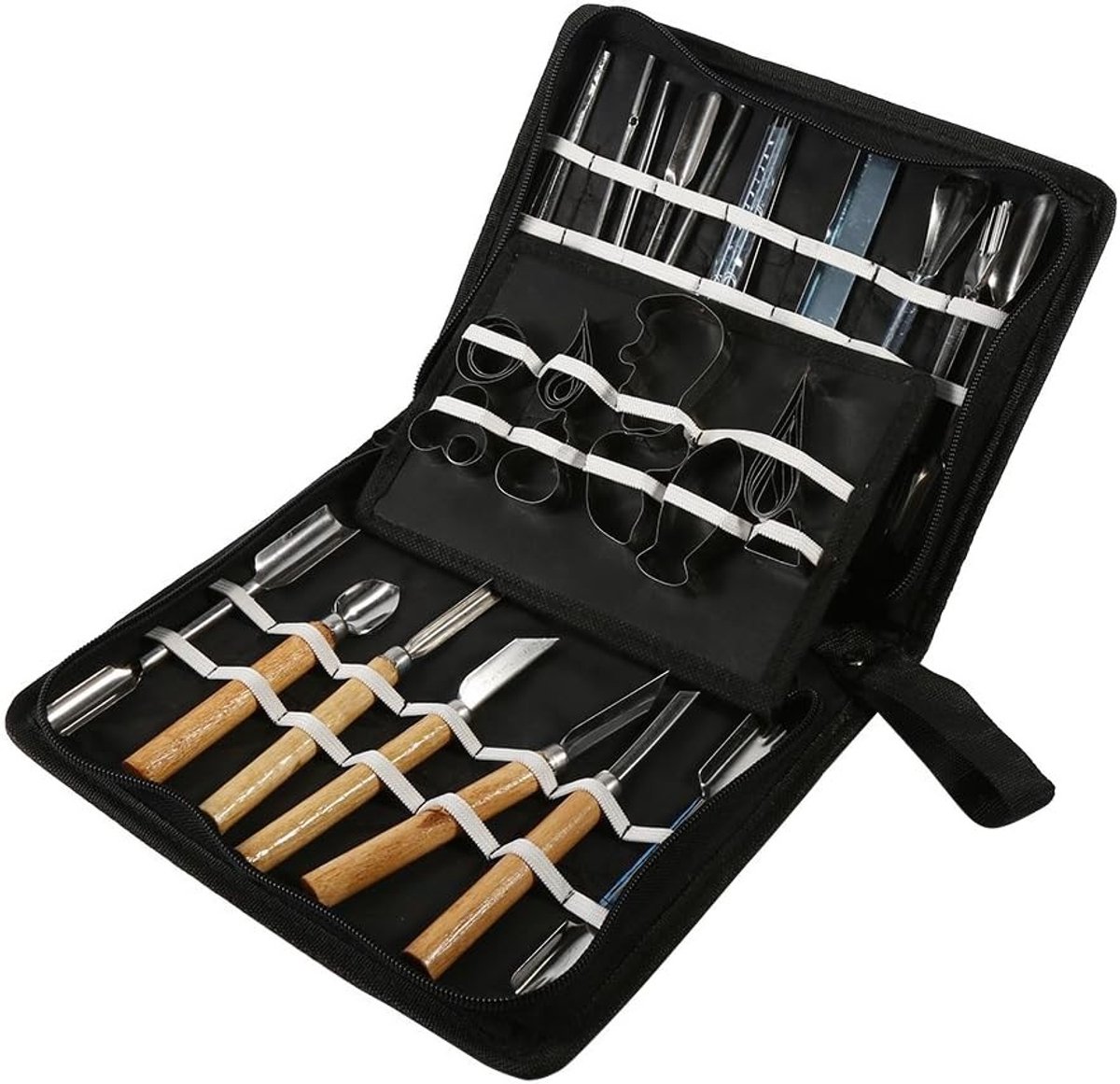 Snijgereedschapsset voor Groente en Fruit - 46 Stuks - Hoogwaardig Chroomstaal - Voor Culinaire Creaties