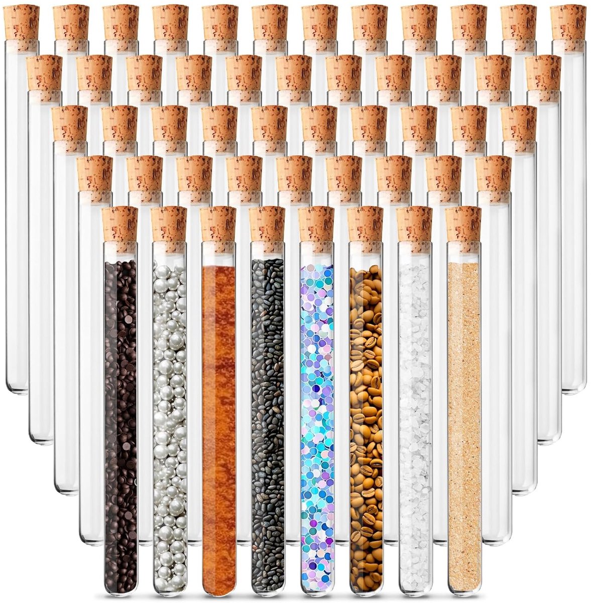Proefbuisjes met Kurk - Kleine Plastic Proefbuisjes voor Bloemen - Perfect voor DIY Projecten - ShopVlot