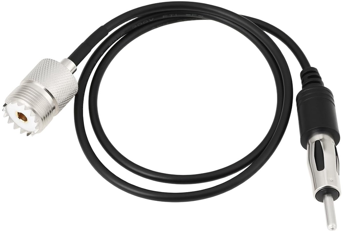 UHF Vrouwelijk naar DIN AM/FM Mannelijke Antenne Adapter Kabel 50cm - RG174 Coaxiaal - Duurzame constructie - ShopVlot